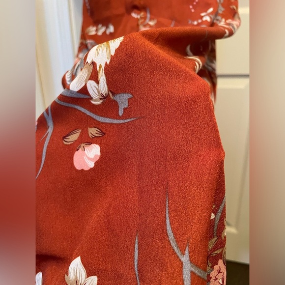 SHEIN Floral Thin Strap Orange Maxi Dress Women’s Small - Picture 12 of 14